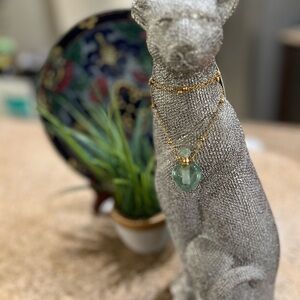 🌟🌟🌟Green Quartz Necklace with Perfume Holder